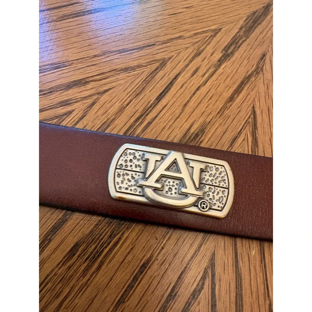 Auburn Tigers Concho Belt Mens LG Brown Leather NCAA College Football Fan Gear